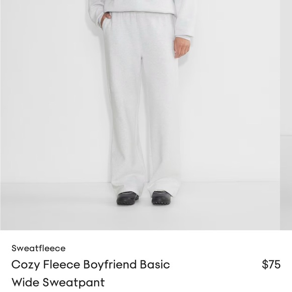 ARITZIA BOYFRIEND WIDE LEG SWEATPANTS - Picture 2 of 5